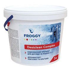 Таблетки для бассейна хлор 3 в 1 по 200 г Froggy "Desiclean Complex 3 в 1" 5 кг (хлор, альгицид, флокулянт)