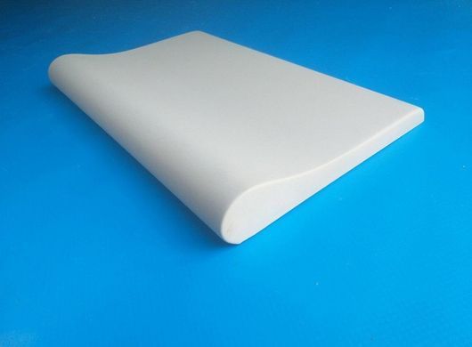 Копинговый камень 250x500x50-25 мм (капелька), белый