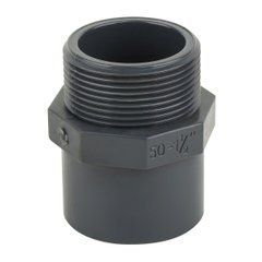 Муфта ПВХ Kripsol редукционная с наружной резьбой MR30 40.C, диаметр 32-40 мм. х 1 1/4"