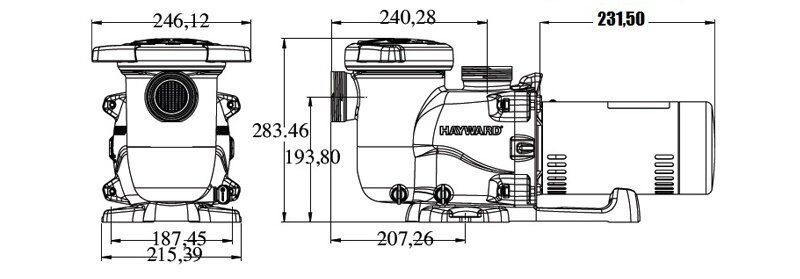 Насос Hayward Max-Flo XL 14-17 м3/г, 220В, 0,95 кВт FR
