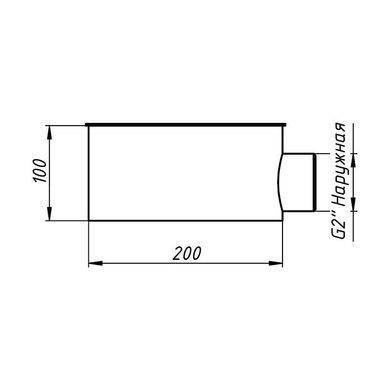 Слив донный для бассейна Aquaviva DN200M1 бетон 2" AISI 304