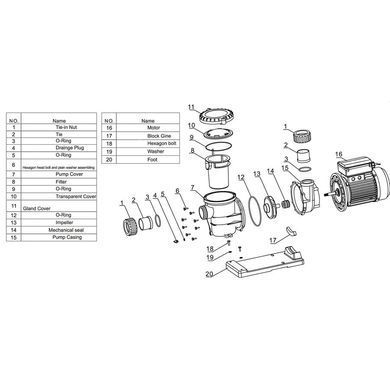 Насос для бассейна AquaViva LX STP250T/VWS250T 27 м3/ч (2,5HP, 380В)