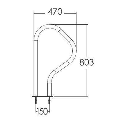 Поручень для бассейна Emaux ARB-F (AISI316)