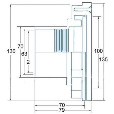 Форсунка заборная для бассейна Hayward 3318 2" под бетон