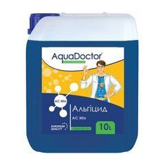 , AquaDoctor, Від водоростей та каламутності, Жидкость, 10 л, Канистра, Для бассейнов, 24 месяца, Китай