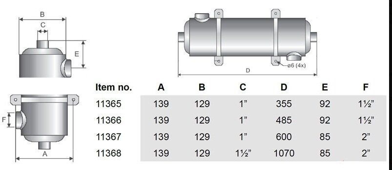 Теплообменник для бассейна Pahlen 60 кВт Maxi-Flo (нерж.сталь)