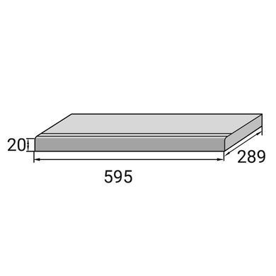 Бортовая плитка прямая Aquaviva Ardesia Black 595x289x20 мм