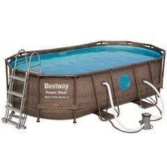 Каркасний басейн Bestway Ротанг 56716 (549х274х122 см) з картриджним фільтром, драбиною та тентом
