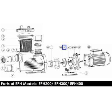 Крыльчатка для насоса Emaux EPH200 01311050
