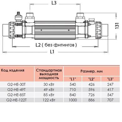 Теплообменник для бассейна Elecro 85 кВт G2I HE (incoloy)