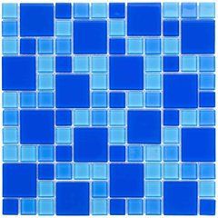 Мозаика стеклянная Aquaviva Cristall Dark Blue (23 мм - 48 мм)
