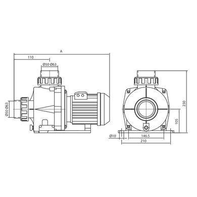 Насос для бассейна Hayward HCP09151E KNG150 M.B (220В, 22.4 м3/час, 1.5HP)