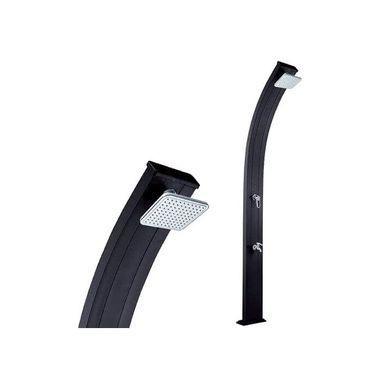 Душ солнечный AquaViva Spring 30л, Алюминиевый, Anthracite с мойкой для ног