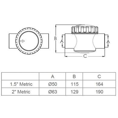 Зворотній клапан Emaux V40-1 (E) 50 мм