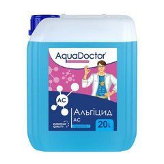 , AquaDoctor, Від водоростей та каламутності, Жидкость, 20 л, Канистра, Для бассейнов, 24 месяца, Китай