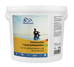 Быстрый хлор для бассейна в таблетках по 20 г Chemoform "Кемохлор Т", 5 кг