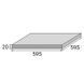 Плитка для террасы Aquaviva Montagna Light Gray 595x595x20 мм